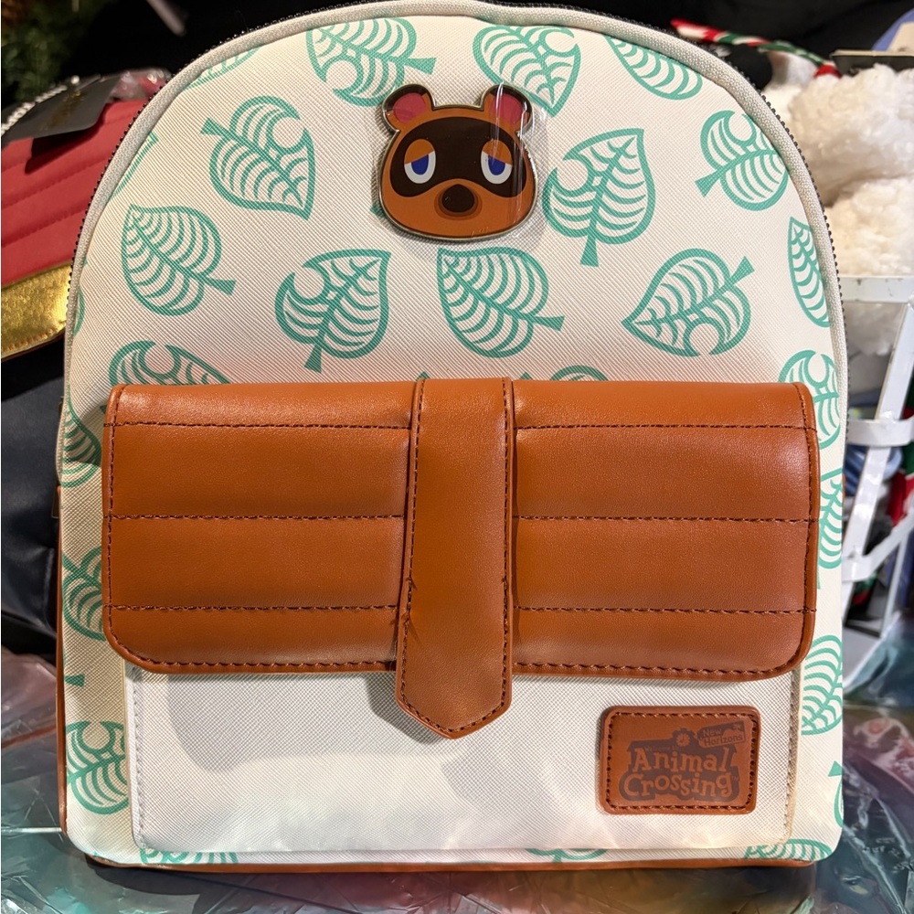 Animal Crossing Leaf Print Backpack Bioworld - New with tags